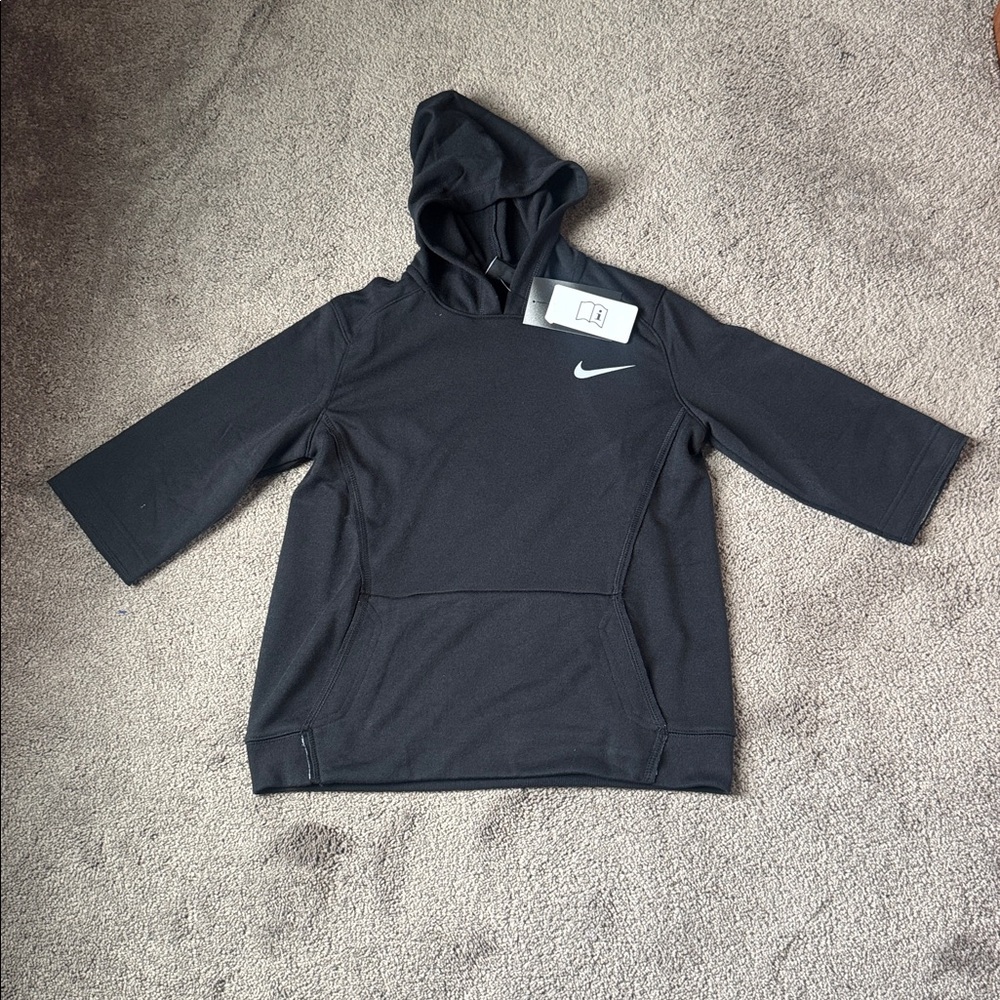 Nike Black Half Sleeve Baseball Sample Hoodie SIZE M
